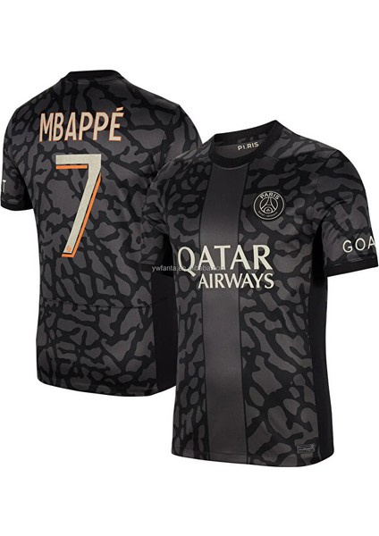 Kylian Mbappe Psg Yeni Sezon 23/24 Futbol Forması Siyah Hava Alabilen Özel Forma Kumaşı modelleri