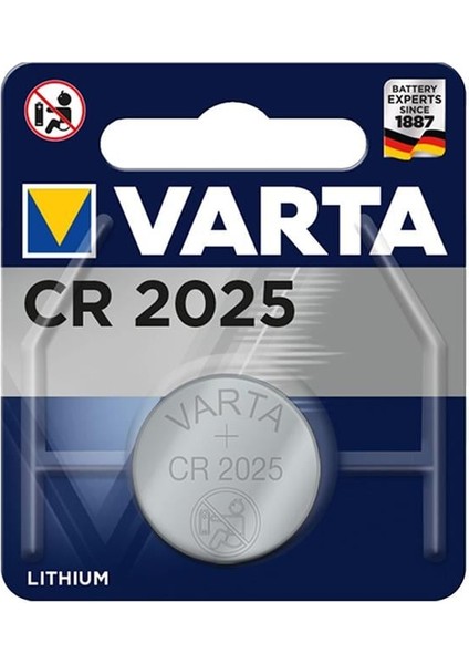 Cr 2025 3 Volt Tekli Lityum Pil