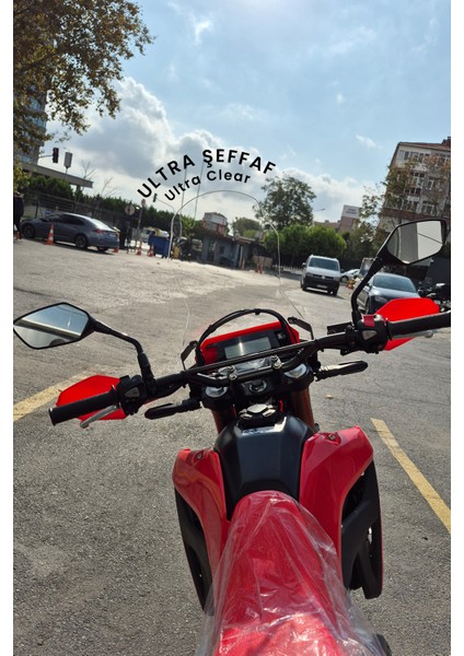 Honda Crf 250L Uyumlu Ön Siperlik – Tur Camı (2023–2025) Ultra Şeffaf ve Füme Renklerde