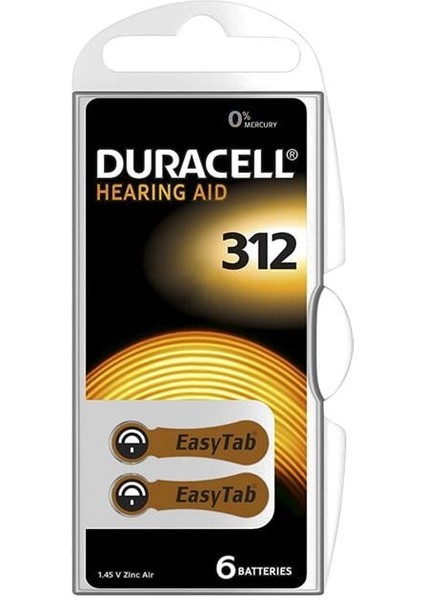 312 No Kulaklık Pili (6'lı Paket)
