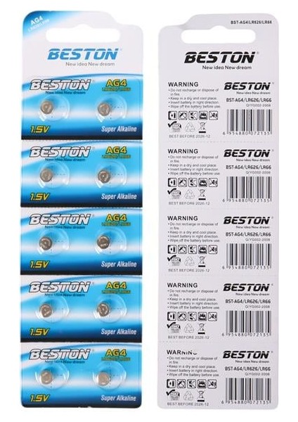 Oxford Ag4 LR626 Alkalin Saat Pili 10'lu Paket