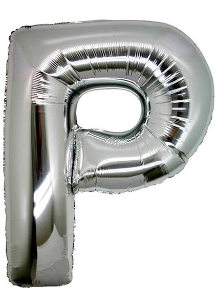 Gümüş Rengi Folyo Harf Balon 1 Metre