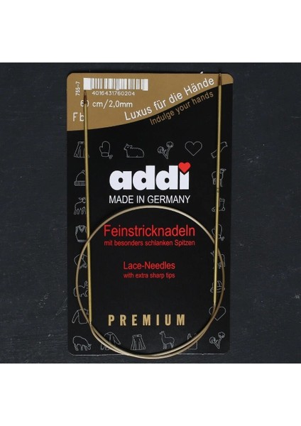 Addi 2mm 60CM Klasik Misinalı Dantel Şişi - 755-7
