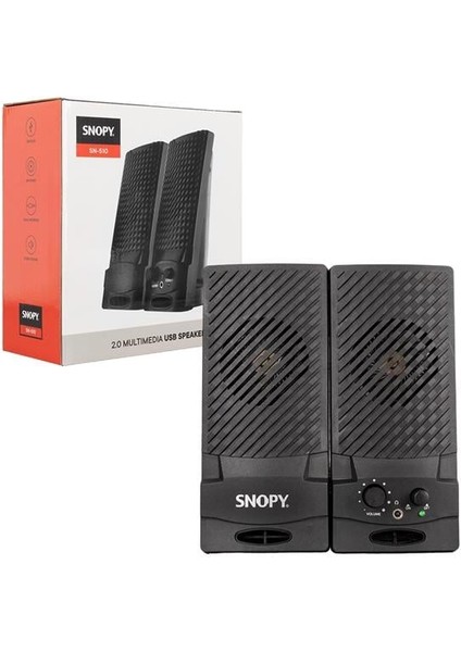 Snopy SN-510 2.0 USB Siyah Speaker Hoparlör