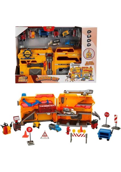 4539 Maxx Wheels Sesli ve Işıklı Garaj Seti Inşaat Garajı -Sunman fiyatları