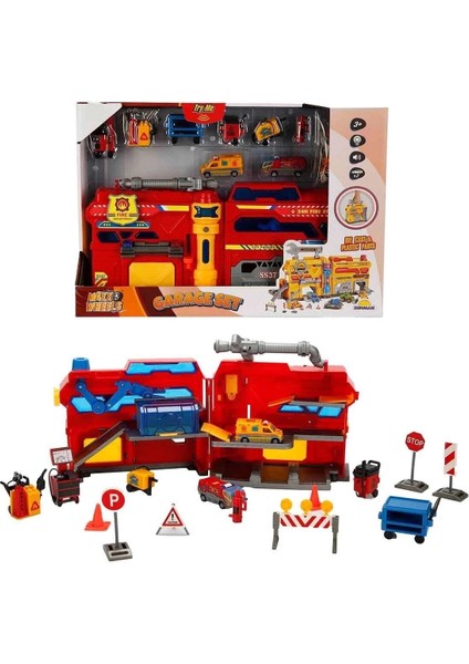 4539 Maxx Wheels Sesli ve Işıklı Garaj Seti Inşaat Garajı -Sunman indirimleri