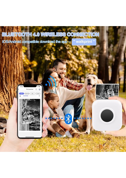 C17 Mini Taşınabilir Yazıcı 12 Rulo Kağıtlı Mürekkepsiz Etiket Yazıcısı Mini Termal Yazıcı Beyaz indirimleri