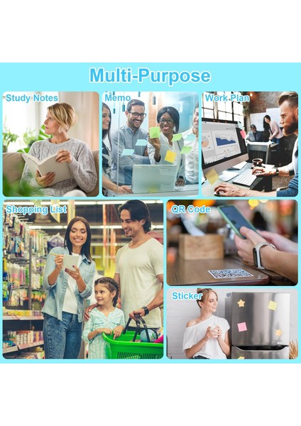 C17 Mini Taşınabilir Yazıcı 12 Rulo Kağıtlı Mürekkepsiz Etiket Yazıcısı Mini Termal Yazıcı Beyaz