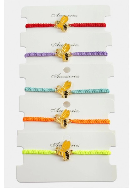 Arı Makrome Örgülü Bileklik