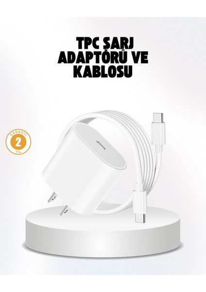 iPhone ve iPad Uyumlu 20W Güvenli Usb-C Hızlı Şarj Adaptörü