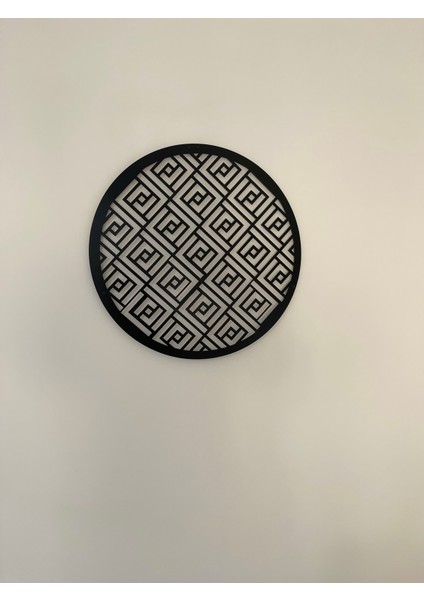 Zen Spiral Desenli Yuvarlak Metal Tablo | Modern Minimal Dekor fiyatları