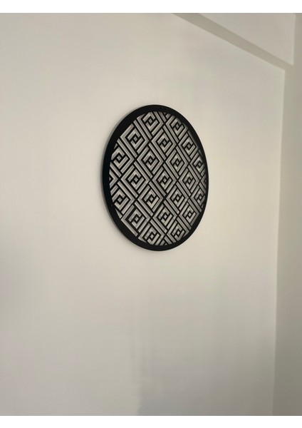 Zen Spiral Desenli Yuvarlak Metal Tablo | Modern Minimal Dekor modelleri