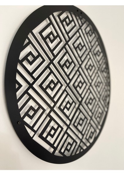 Zen Spiral Desenli Yuvarlak Metal Tablo | Modern Minimal Dekor fırsatları