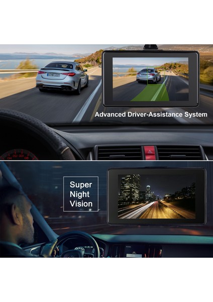 4K Cardshcam 170 Derece Geniş Açı 3 Inç IPS Araç Kamerası Wifi/gece Görüşü/g-Sensör Ön/arka