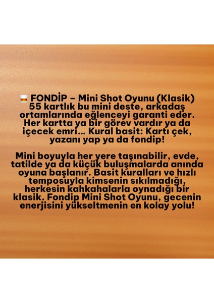 Fondip Mini Shot Oyunu Klasik modelleri