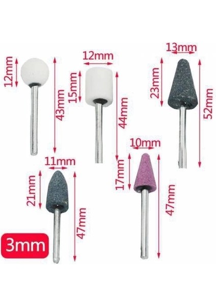 Mini Taş Zımpara Matkap Ucu Seti 10 Parça