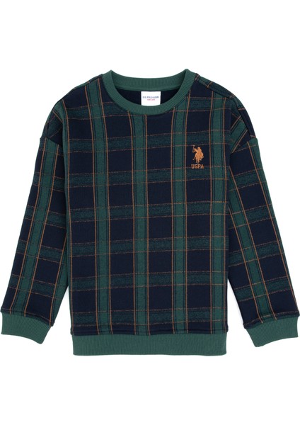 Erkek Çocuk Koyu Yeşil Sweatshirt 50316520-VR079