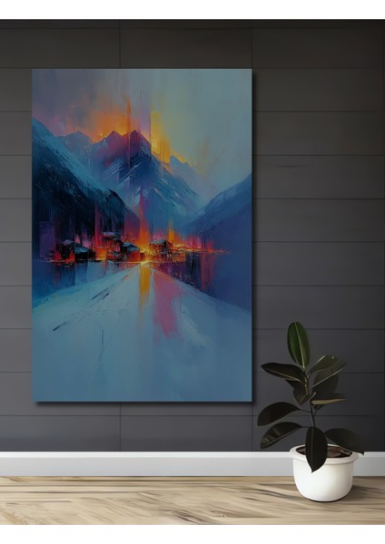 Dağ Manzarası Dekoratif Ahşap Mdf Ev/işyeri Duvar Tablo Dikdörtgen Ev/işyeri Duvar Tablo