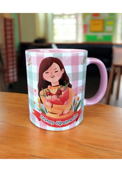Öğretmenler Günü Isim Yazılabilir Hediyelik Porselen Kupa Bardak-Öğretmen Hediye Kupa fiyatları