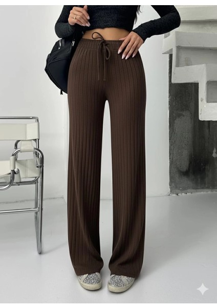 Fitilli Şardonlu Pantolon Kahve A4058