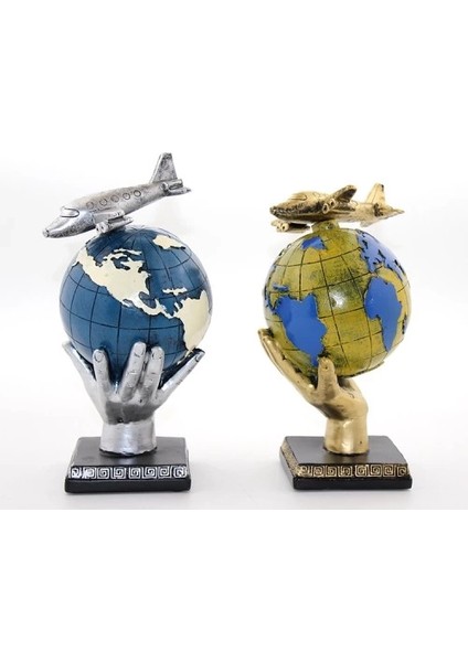 Polyester Uçaklı Dünya Küre