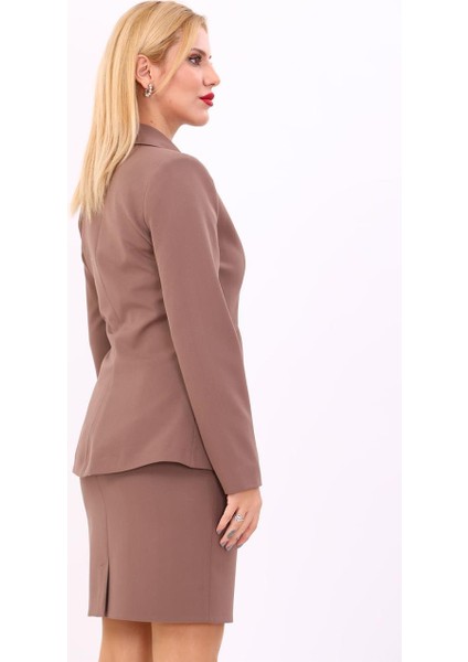 Erkek Yaka Önleri Pileli Ceket-Kahve modelleri