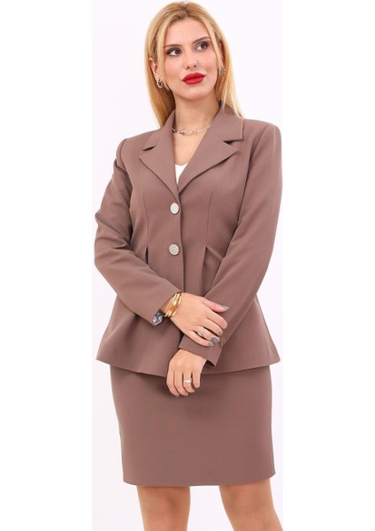 Erkek Yaka Önleri Pileli Ceket-Kahve indirimleri