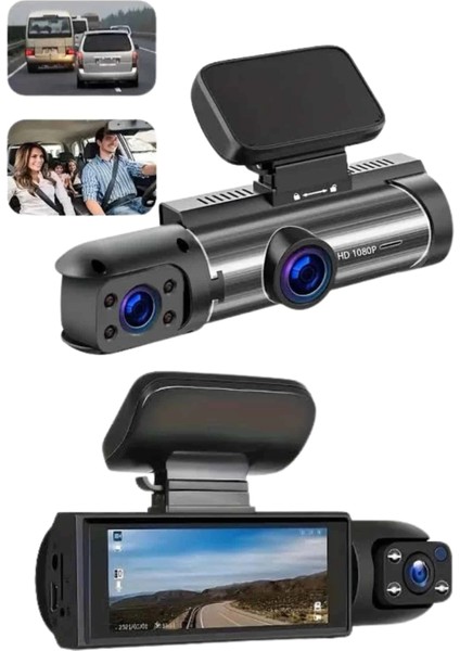 Araç Kamerası Black Box Çift Kameralı Ekranlı Full Hd Sürüş Kamerası fiyatları