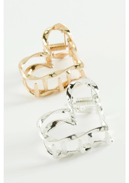 Kalp Burgulu Metal Mandal Toka 4 cm