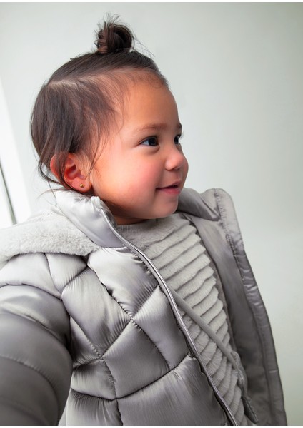 2436-53 Kız Bebe Gri Uzun Mont fiyatları