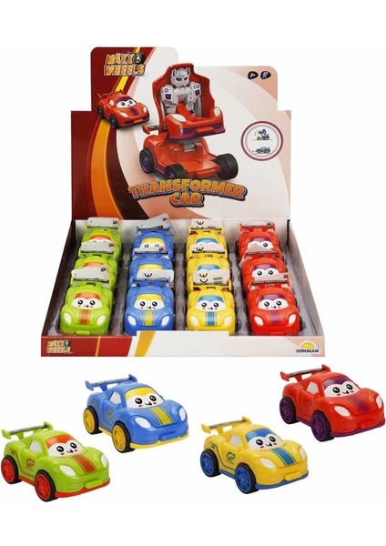 Maxx Wheels Robota Dönüşen Sürtmeli Araba - 1 Adet Stokta Olan Gönderilir