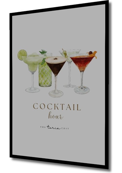 Çerçeve Görünümlü Kokteyl Saati Dekoratif Ahşap Mdf Ev Duvar Tablo Dikdörtgen Ev Duvar Tablo fiyatları