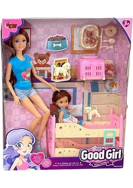 WG-C115112 Kutulu 29CM Aksesuarlı Ranzalı Bebek