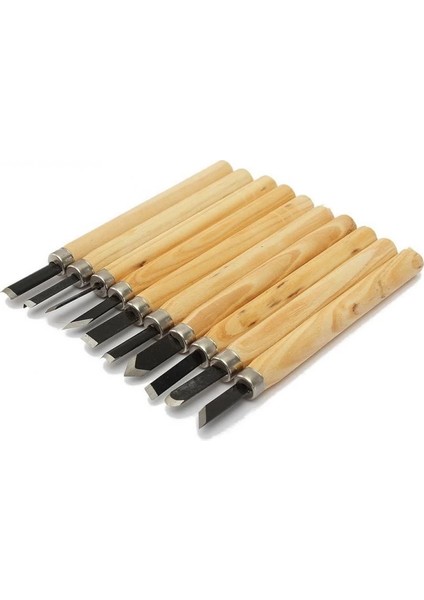 10 Parça Ahşap Heykel Torna Keski Seti Torna Başlayanlar Için Profesyonel Oyma Seti