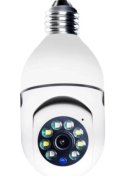 Wifi 360 Panoramik Ampul Kamera Gece Görüş Sesli Akıllı Hareket Algılayıcı