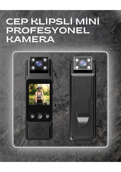 Wifi Destekli Mini Kamera – 180° Dönebilen Lens, 1080P Video, Tft Ekranlı