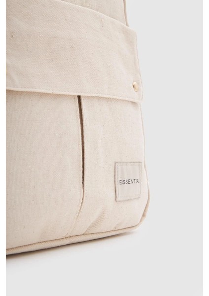 Gri Unısex Essentıal Kanvas Kumaş Sırt Çantası