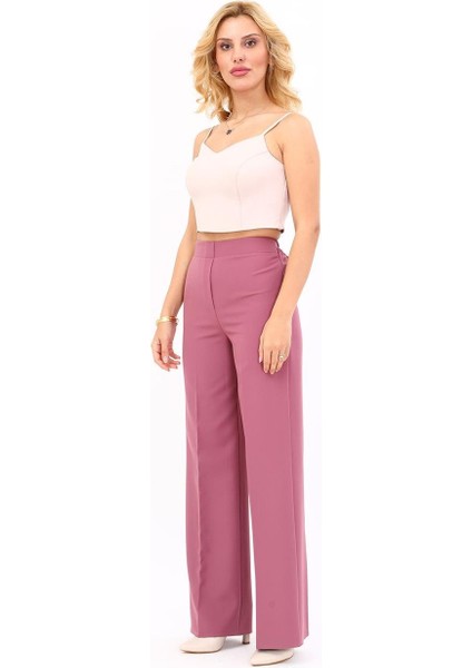 Bol Paça Pantolon-Rose fiyatları