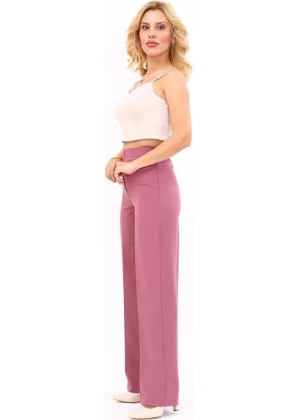 Bol Paça Pantolon-Rose indirimleri