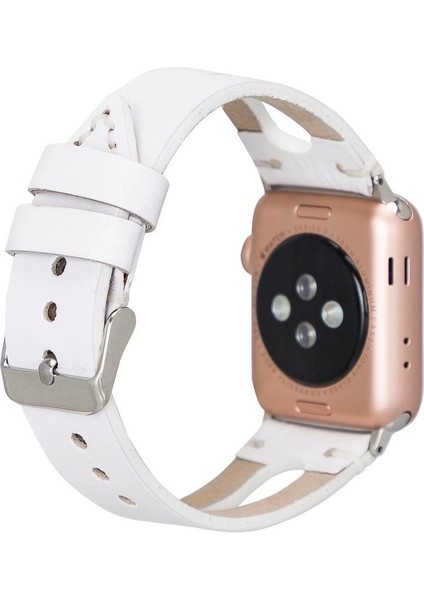 Apple Watch Uyumlu Deri Kordon Ba2 42-44-45MM F3 Beyaz fiyatları