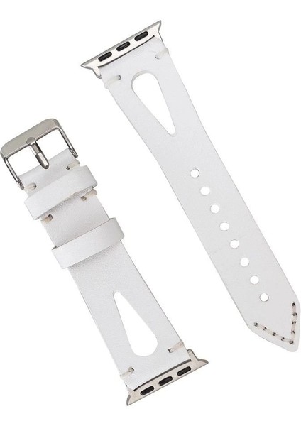 Apple Watch Uyumlu Deri Kordon Ba2 42-44-45MM F3 Beyaz fırsatları