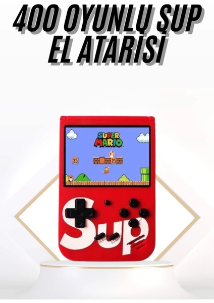 Çocuklara Özel Taşınabilir Sup El Atarisi 400 Oyunlu Nostaljik Oyun Konsolu
