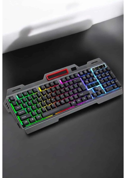 LED Işıklı Oyuncu Klavye USB Girişli Rgb Işıklı Q Klavye Mouse Hediyeli fiyatları