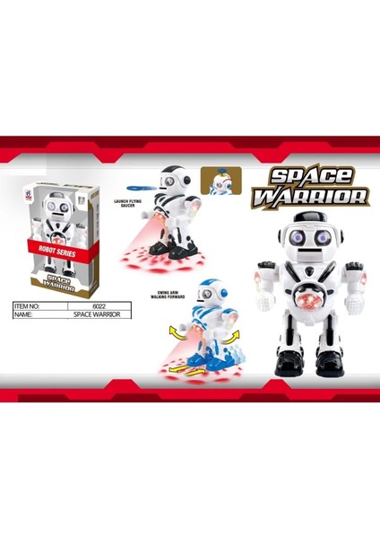 DF-6022 Işıklı ve Müzikli Disk Atan Uzay Savaşçısı Robot modelleri