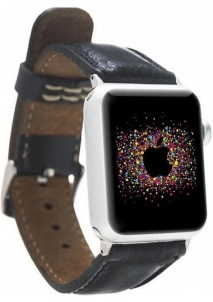 Apple Watch Uyumlu Deri Kordon 42-44-45MM Rst1 Siyah indirimleri