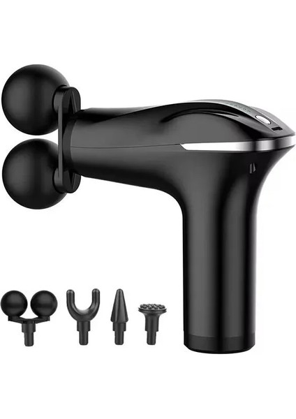 Akıllı Çipli Titreşimli Masaj Tabancası – 6 Hız Ayarlı, 4 Başlıklı, 3200 Rpm Güçlü Motor, Sessiz Taşınabilir Masaj Aleti (4915)