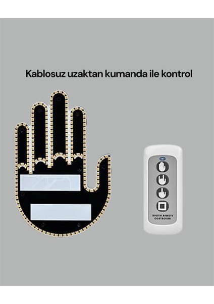 Kablosuz Kumandalı LED Jest Işığı – 3 Modlu Araba Arkası Mesaj Işığı, 203 LED ile Yüksek Parlaklık modelleri