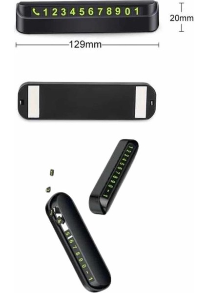 Araç Içi Numaratör Numaralık Oto Cam Kartı Fosforlu Numaratör fırsatları