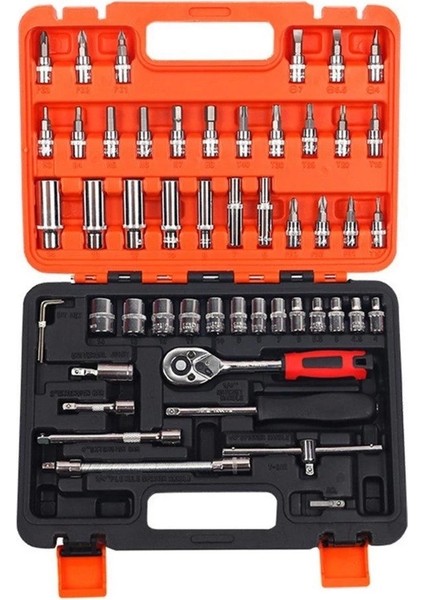 Kutulu 53 Parça Lokma Takımı Araç Tamir Seti Cırcırlı Lokma Seti Takımı fiyatları