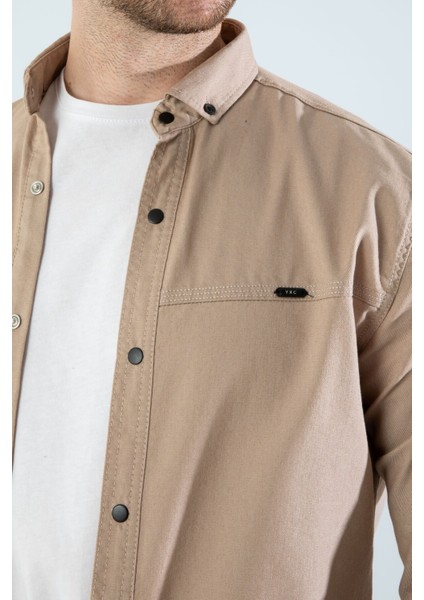 Erkek Gömlek Slim Fit Cepsiz Kot Gömlek modelleri